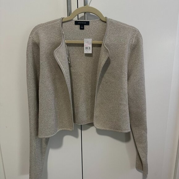 Ann Taylor Shimmer Shrug Dress Cardigan XL NWT - Picture 2 of 6